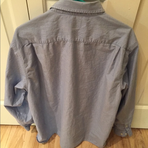Gap End On End Poplin Blue Shirt Mens Large NWOT - Picture 3 of 3